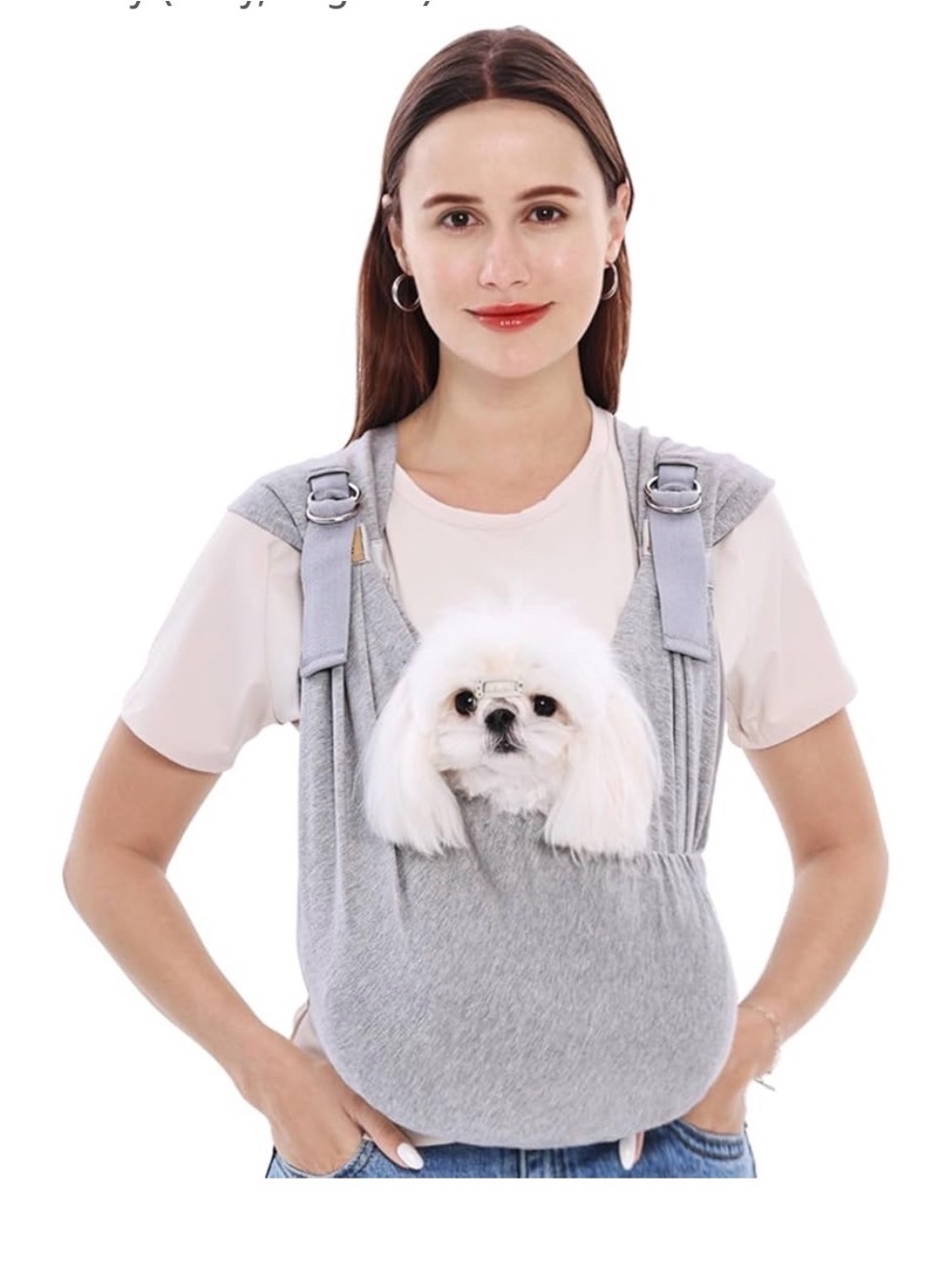 Gray  Carrier Sling - Comfortable Hands-Free Carrier